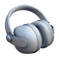 wonderful minimalist Wireframe Ar Headset Model with White Background Isolated Element high resolution png