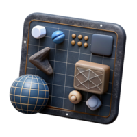 magnificent traditional Wireframe Ar Interface Elements with Dark Background Cutout authentic png