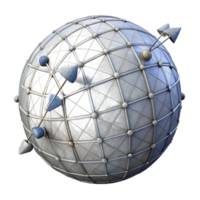wonderful rustic Wireframe Globe with Ar Markers Transparent Background original png
