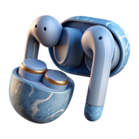 serene vintage Wireless Earbuds with Water Resistance Transparent Background original png