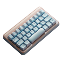 impressive classic Wireless Keyboard Top View Transparent Background detailed png