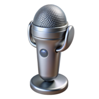 magnificent abstract Wireless Microphone Silver Chrome Isolated high resolution png