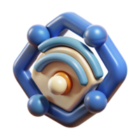 vibrant contemporary Wireless Sensor Network Diagram Icon Style Isolated Element detailed png