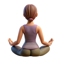 dramatic rustic Woman in Lotus Pose Front View Cutout with Shadow Detail exclusive png