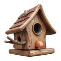 magnificent rustic Wooden Birdhouse on Branch Cutout high resolution png
