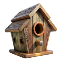 elegant rustic Wooden Birdhouse Rustic Design Cutout Element original png