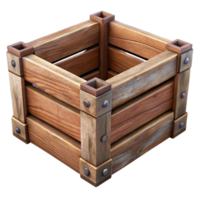 stunning creative Wooden Crate Rustic Style Isolated Transparent Background professional png