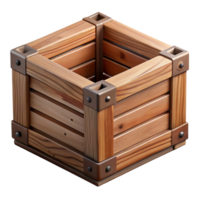 vibrant abstract Wooden Crate Storage Container Cutout Element high resolution png