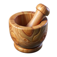 magnificent abstract Wooden Mortar and Pestle Carved Design Transparent Background authentic png