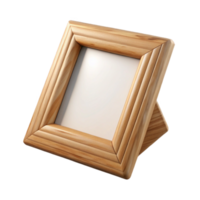 dramatic modern Wooden Picture Frame with White Mat Transparent Background premium png