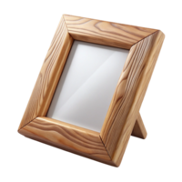 wonderful minimalist Wooden Picture Frame with White Mat Transparent Background high quality png