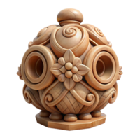 impressive modern Wooden Sculpture Intricate Carving Isolated Element detailed png