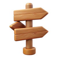 stunning artistic Wooden Signpost with Blank Arrows Cutout authentic png