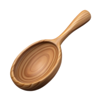 elegant vintage Wooden Spoon Carving in Progress Isolated high quality png