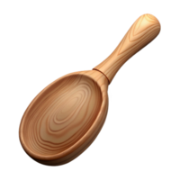 elegant contemporary Wooden Spoon Carving in Progress Isolated authentic png
