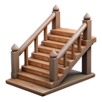serene abstract Wooden Staircase Cutout with Railing Detail high resolution png