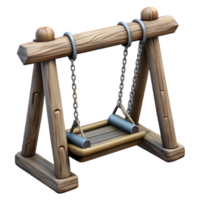 wonderful modern Wooden Swing Set Transparent Background with Chains high resolution png