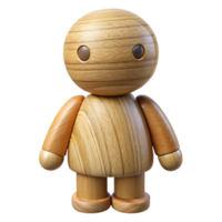 elegant modern Wooden Toy Figure Simple Design Cutout Element exclusive png