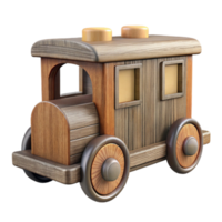 extraordinary contemporary Wooden Toy Train Car Side View Transparent Background authentic png