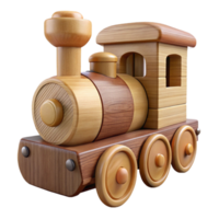 vibrant abstract Wooden Toy Train Classic Design Cutout Element premium png