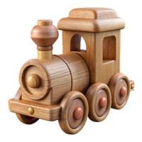 stunning minimalist Wooden Toy Train Isolated Element high quality png