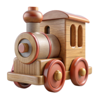 wonderful modern Wooden Toy Train Engine Front View Transparent Background authentic png