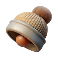 extraordinary traditional Wool Hat Pom Pom Detail Isolated on Transparent Background detailed png