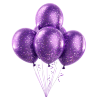 Purple balloons with glitter transparent background png