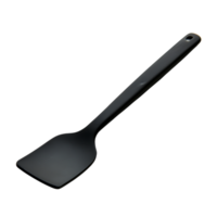 Black silicone spatula on transparent background png