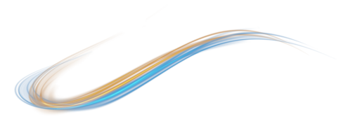 Blue and golden glowing shiny lines effect. Luminous blue and yellow lines of speed. Light glowing effect. Light trail wave, fire path trace line and incandescence curve twirl. Illustration number 35 png