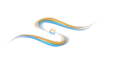 Blue and golden glowing shiny lines effect. Luminous blue and yellow lines of speed. Light glowing effect. Light trail wave, fire path trace line and incandescence curve twirl. Illustration number 24 png