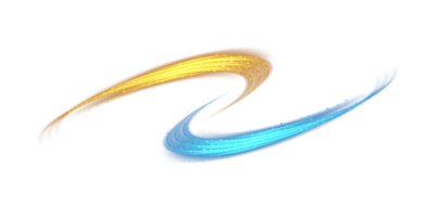 Blue and golden glowing shiny lines effect. Luminous blue and yellow lines of speed. Light glowing effect. Light trail wave, fire path trace line and incandescence curve twirl. Illustration number 23 png