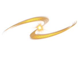 Golden glowing shiny lines effect. Luminous golden lines of speed. Light glowing effect. Light trail wave, fire path trace line and incandescence curve twirl. . Illustration number 50 png