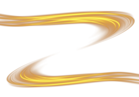 Golden glowing shiny lines effect. Luminous golden lines of speed. Light glowing effect. Light trail wave, fire path trace line and incandescence curve twirl. . Illustration number 45 png