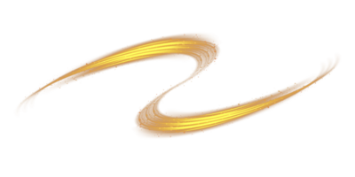 Golden glowing shiny lines effect. Luminous golden lines of speed. Light glowing effect. Light trail wave, fire path trace line and incandescence curve twirl. . Illustration number 44 png