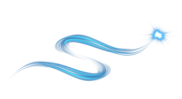 Blue glowing shiny lines effect. Luminous blue lines of speed. Light glowing effect. Light trail wave, fire path trace line and incandescence curve twirl. . Illustration number 45 png