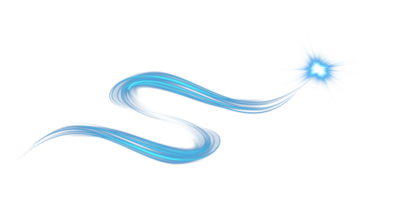 Blue glowing shiny lines effect. Luminous blue lines of speed. Light glowing effect. Light trail wave, fire path trace line and incandescence curve twirl. . Illustration number 44 png