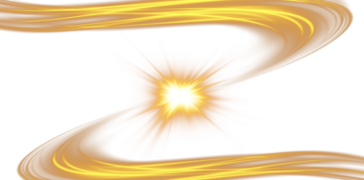 Golden glowing shiny lines effect. Luminous golden lines of speed. Light glowing effect. Light trail wave, fire path trace line and incandescence curve twirl. . Illustration number 38 png