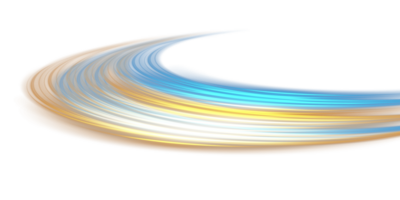 Blue and golden glowing shiny lines effect. Luminous blue and yellow lines of speed. Light glowing effect. Light trail wave, fire path trace line and incandescence curve twirl. Illustration number 12 png