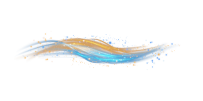 Blue and golden glowing shiny lines effect. Luminous blue and yellow lines of speed. Light glowing effect. Light trail wave, fire path trace line and incandescence curve twirl. Illustration number 8 png
