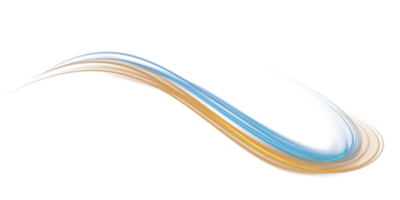 Blue and golden glowing shiny lines effect. Luminous blue and yellow lines of speed. Light glowing effect. Light trail wave, fire path trace line and incandescence curve twirl. Illustration number 7 png