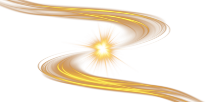 Golden glowing shiny lines effect. Luminous golden lines of speed. Light glowing effect. Light trail wave, fire path trace line and incandescence curve twirl. . Illustration number 6 png
