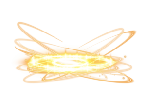 Yellow magic fantasy portal. Futuristic teleport. Light effect. Yellow candles rays of a night scene with sparks. Empty light effect of the podium. Disco club dance floor. . Illustration number 14 png