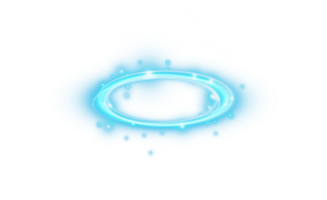 Blue halo angel ring Isolated. Abstract light lines of movement and speed. Light ellipse. Galaxy Glint. Glowing podium. Space tunnel. Light everyday glowing effect. . Illustration number 21 png