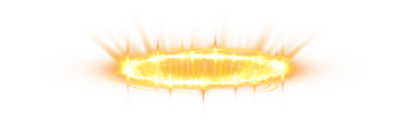Golden halo angel ring. Light realistic halo, angel ring, Saint aureole symbol. Magic fantasy portal. Futuristic teleport. Three dimensional shiny golden nimbus. . Illustration number 104 png