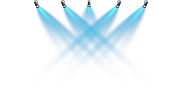 Bright blue Spotlight. Scene. Stage. Podium. Light Effects. Glow light effect. Glowing lamp. . Illustration number 68 png