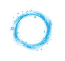 Blue spark circle light effect with magic glow. Abstract round glitter sparkle blue. Shiny luxury circular dust particle design set with starlight trail. . Illustration number 26 png