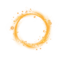 Yellow or golden spark circle light effect with magic glow. Abstract round glitter sparkle yellow or golden. Shiny luxury circular dust particle design set with starlight trail. . Number 24 png
