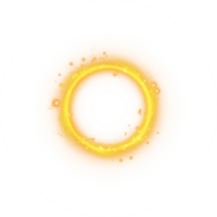 Yellow or golden spark circle light effect with magic glow. Abstract round glitter sparkle yellow or golden. Shiny luxury circular dust particle design set with starlight trail. . Number 22 png
