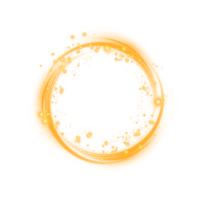 Yellow or golden spark circle light effect with magic glow. Abstract round glitter sparkle yellow or golden. Shiny luxury circular dust particle design set with starlight trail. . Number 21 png